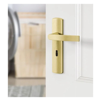 AXA Deurklink met sleutelschild | AXA | Blok | 56 mm (Aluminium, Goud) 6219301355CP K010830437 - 3
