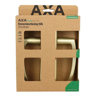AXA Deurklink met sleutelschild | AXA | Blok | 56 mm (Aluminium, Goud) 6219301355CP K010830437 - 4