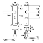 AXA Deurklink met wc-sluitingschild | AXA | Blok | 63 mm (Aluminium, Goud) 6219481363CP K010830439 - 2