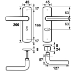 AXA Deurklink met wc-sluitingschild | AXA | Curve | 63 mm (Aluminium, Zwart) 6217481863E K010811559 - 2