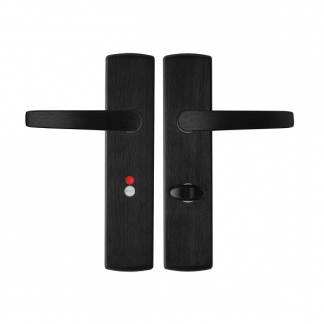 AXA Deurklink met wc-sluitingsschild | AXA | Curve | 63 mm (Aluminium, Zwart) 6218481863E K010811549 - 1