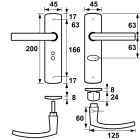 AXA Deurklink met wc-sluitingsschild | AXA | Curve Blok | 63 mm (Aluminium) 6219481163E K010811534 - 2