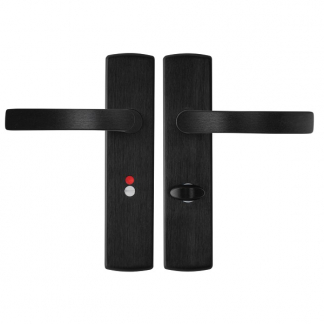 AXA Deurklink met wc-sluitingsschild | AXA | Curve Blok | 63 mm (Aluminium, Zwart) 6219481863E K010811539 - 1