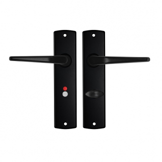 AXA Deurklink met wc-sluitingsschild | AXA | Curve Duim | 63 mm (Aluminium, Zwart) 6358483863E K010811519 - 1