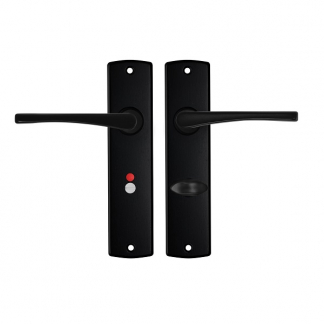 AXA Deurklink met wc-sluitingsschild | AXA | Curve Vlinder | 63 mm (Aluminium, Zwart) 6357483863E K010811529 - 1