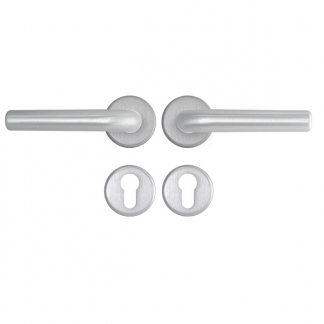 AXA Deurklink op rozet | AXA (Rond, Cilindergat, Aluminium, 2 stuks) 62273011E K010811577