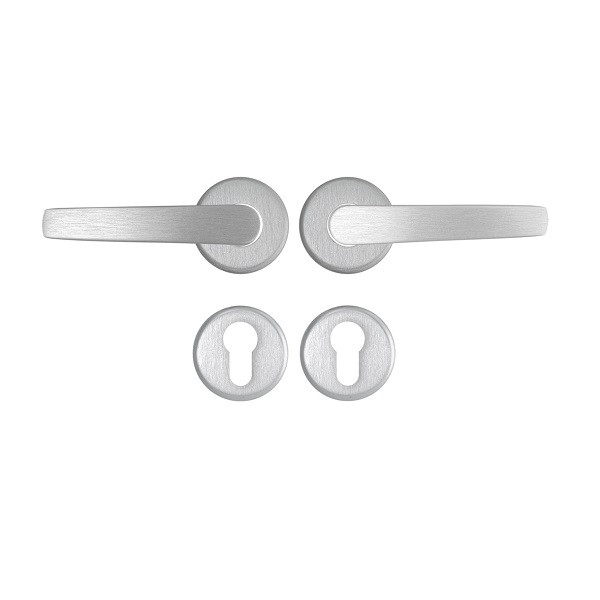 AXA Deurklink op rozet | AXA (Rond, Cilindergat, Aluminium, 2 stuks) 62283011E K010811569 - 1