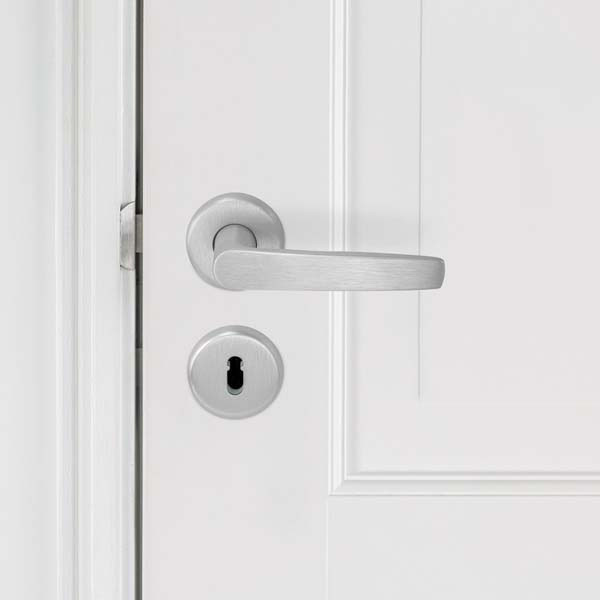 AXA Deurklink op rozet | AXA (Rond, Sleutelgat, Aluminium, 2 stuks) 62282011E K010811570 - 3