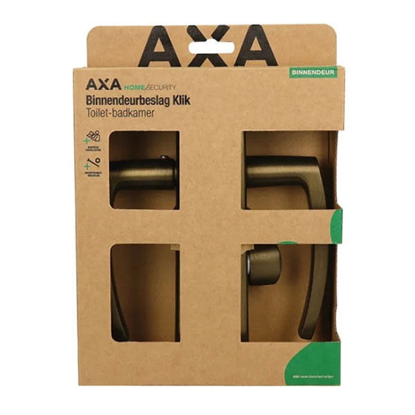 AXA Deurklink op wc-sluitingschild | AXA | Blok | 63 mm (Aluminium, Brons) 6219481463CP K010830428 - 4
