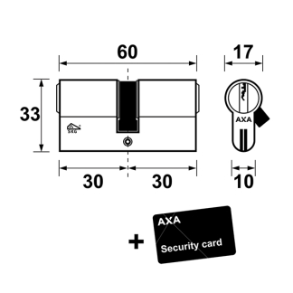 AXA Dubbele cilinder | AXA | 30/30 mm (SKG***) 72610008 K010808947 - 