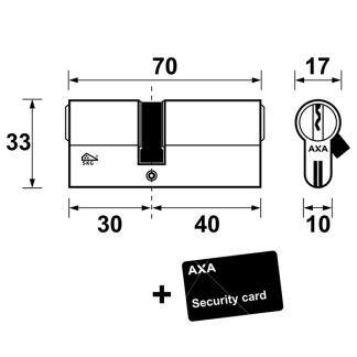 AXA Dubbele cilinder | AXA | 30/40 mm (SKG***) 72610208 K010808954 - 3