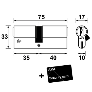 AXA Dubbele cilinder | AXA | 35/40 mm (SKG***) 72611208 K010808960 - 