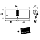 AXA Dubbele cilinder | AXA | 45/45 mm (SKG***) 72613308 K010808950 - 3