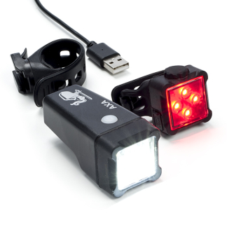 AXA Fietsverlichtingset | AXA | Niteline T4-R (LED, USB, Oplaadbaar, 2000 meter) 90900595KC RV1102 K170404450 - 1