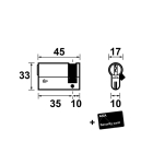 AXA Halve cilinder | AXA | 35/10 mm (SKG***) 72630108 K010808982 - 3