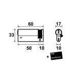 AXA Halve cilinder | AXA | 50/10 mm (SKG***) 72630408 K010808984 - 3