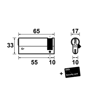 AXA Halve cilinder | AXA | 55/10 mm (SKG***) 72630508 K010808978 - 