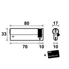 AXA Halve cilinder | AXA | 70/10 mm (SKG***) 72630808 K010808983 - 3