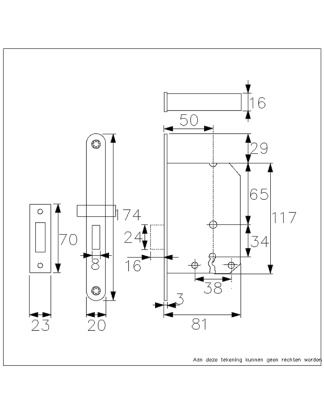 AXA Kastslot | AXA | 55 mm (Klavier, RVS) 7115508155E K010808321 - 