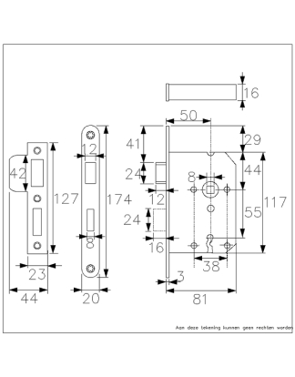 AXA Klavierslot | AXA | 55 mm (RVS) 7135508155E K010808324 - 