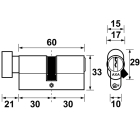 AXA Knopcilinder | AXA | 30/30 mm (Dubbel, SKG**, 3 sleutels) 72150008 K010808364 - 3