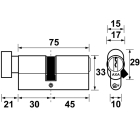 AXA Knopcilinder | AXA | 30/45 mm (Dubbel, SKG**) 72153008 K010808366 - 3