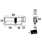 AXA Knopcilinder | AXA | K30/55 mm (SKG***) 72655008 K010808974 - 3