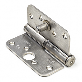 AXA Paumelle | AXA | 89 x 89 mm (Kogelstift, DIN links, SKG***, Tot 105 kg, Afgerond, Geborsteld RVS) 12033581V4E K010808497 - 1