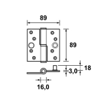 AXA Paumelle | AXA | 89 x 89 mm (Kogelstift, DIN rechts, SKG***, Tot 105 kg, Gegalvaniseerd Staal) 12012523V4E K010808496 - 3