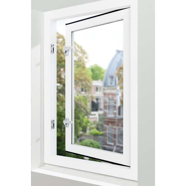 AXA Raamsluiting met nok | AXA (Rechts naar buiten draaiend, Blinde bevestiging, Zilver) 33275191E K010808419 - 5
