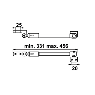 AXA Raamuitzetter | AXA | Tot 30 centimeter (Telescopisch, Binnen draaiende ramen, Geborsteld RVS) 28260081E K010808452 - 