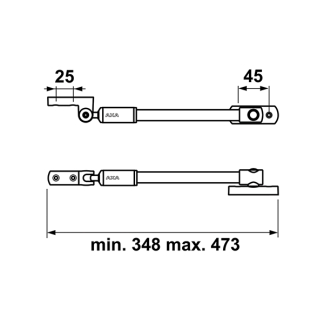 AXA Raamuitzetter | AXA | Tot 30 centimeter (Telescopisch, Buiten draaiende ramen, Geborsteld RVS) 28250081E K010808448 - 