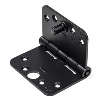 AXA Scharnier | AXA | 125 x 89 mm (Smart EasyFix, SKG***, Buiten draaiend, Afgerond, Zwart staal) 16871256VE K010808507 - 1