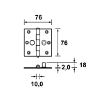 AXA Scharnier | AXA | 76 x 76 mm (Ongelagerd, SKG**, Buiten draaiende ramen, Staal) 11132423VE K010808515 - 3