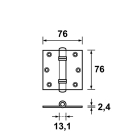 AXA Scharnier | AXA | 76 x 76 mm (Venelite, Binnen en buiten draaiende ramen, Staal) 11372423E K010808484 - 3