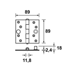 AXA Scharnier | AXA | 89 x 89 mm (Ongelagerd, SKG***, Buiten draaiend, Staal) 11132523V4E K010808516 - 3