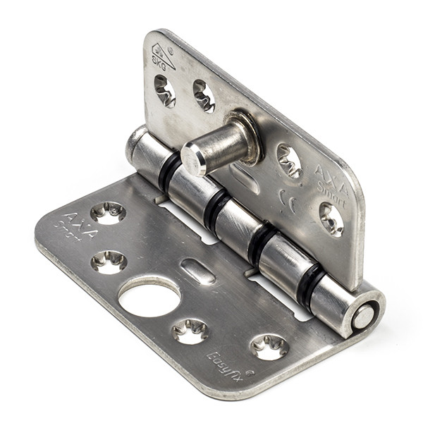 AXA Scharnier | AXA | Smart EasyFix | 89 x 89 mm (SKG***, Buiten draaiend, Afgerond, RVS) 16870981VE K010808510 - 1