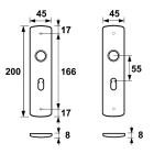 AXA Sleutelschild | AXA (Aluminium, Zwart) 6210301856E K010808293 - 3