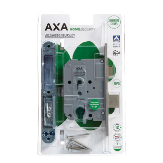 AXA Veiligheidsbeslag + Veiligheidsslot | AXA | 55 mm (Duwer, Kerntrekbeveiliging)  K010808550 - 