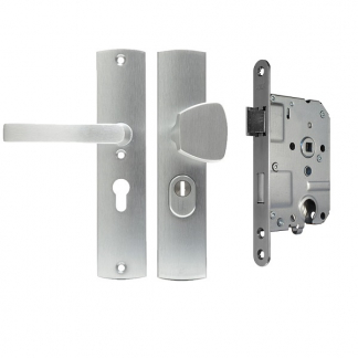 AXA Veiligheidsbeslag + Veiligheidsslot | AXA | 55 mm (Knop, Kerntrekbeveiliging, Afgerond)  K010808555 - 1