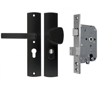 AXA Veiligheidsbeslag + Veiligheidsslot | AXA | 55 mm (Knop, Kerntrekbeveiliging, Zwart)  K010808558 - 1