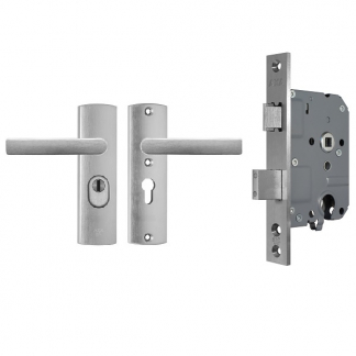 AXA Veiligheidsbeslag + Veiligheidsslot | AXA | 55 mm (Kruk, Kerntrekbeveiliging, Kort schild)  K010808582 - 1