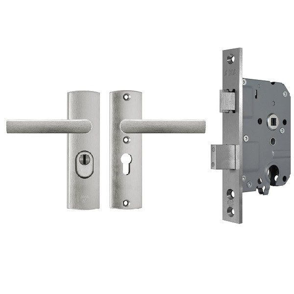AXA Veiligheidsbeslag + Veiligheidsslot | AXA | 55 mm (Kruk, Kerntrekbeveiliging, Kort schild)  K010808586 - 1
