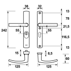 AXA Veiligheidsbeslag + Veiligheidsslot | AXA | 55 mm (Kruk, Kerntrekbeveiliging, Smal, Afgerond)  K010808599 - 5