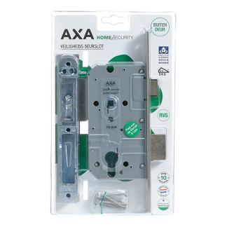 AXA Veiligheidsbeslag + Veiligheidsslot | AXA | 72 mm (Duwer, Kerntrekbeveiliging, Smal)  K010808568 - 