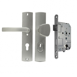 AXA Veiligheidsbeslag + Veiligheidsslot | AXA | 72 mm (Knop, Afgerond, Kerntrekbeveiliging)  K010808565 - 1