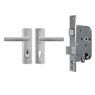 AXA Veiligheidsbeslag + Veiligheidsslot | AXA | 72 mm (Kruk, Kerntrekbeveiliging, Kort schild)  K010808584 - 1