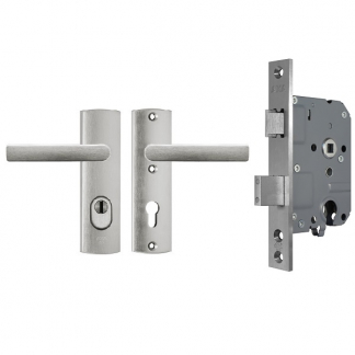 AXA Veiligheidsbeslag + Veiligheidsslot | AXA | 72 mm (Kruk, Kerntrekbeveiliging, Kort schild)  K010808588 - 1
