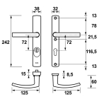 AXA Veiligheidsbeslag + Veiligheidsslot | AXA | 72 mm (Kruk, Kerntrekbeveiliging, Smal, Afgerond)  K010808593 - 5