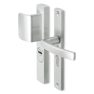 AXA Veiligheidsbeslag met duwer | AXA | Curve Plus | 55 mm  (Kerntrekbeveiliging, Aluminium) 6765351155K K010808305 - 1
